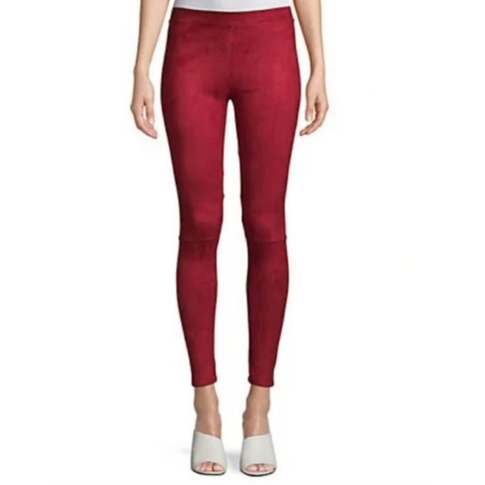 NWOT NSR Abigale Suede Legging Pull On Pant Merlot Red Small CP10180